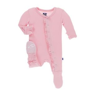 Basic Classic Ruffle Footie in Lotus (6-9 Months)